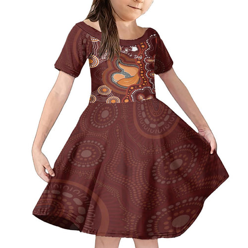 Australia Mother's Day Indigenous Family Matching Tank Maxi Dress and Hawaiian Shirt Aboriginal Art