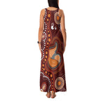 Australia Mother's Day Indigenous Family Matching Tank Maxi Dress and Hawaiian Shirt Aboriginal Art