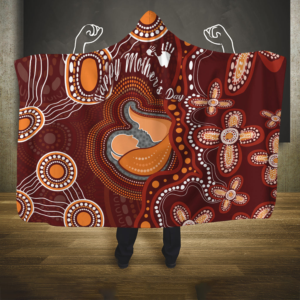 Australia Mother's Day Indigenous Hooded Blanket Aboriginal Art