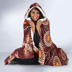 Australia Mother's Day Indigenous Hooded Blanket Aboriginal Art