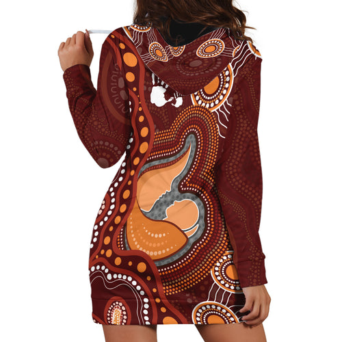 Australia Mother's Day Indigenous Hoodie Dress Aboriginal Art