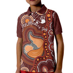 Australia Mother's Day Indigenous Kid Polo Shirt Aboriginal Art