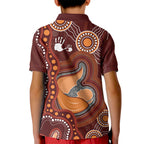 Australia Mother's Day Indigenous Kid Polo Shirt Aboriginal Art