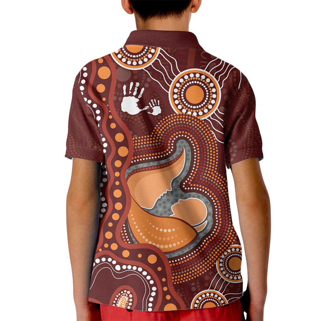 Australia Mother's Day Indigenous Kid Polo Shirt Aboriginal Art