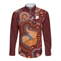 Australia Mother's Day Indigenous Long Sleeve Button Shirt Aboriginal Art