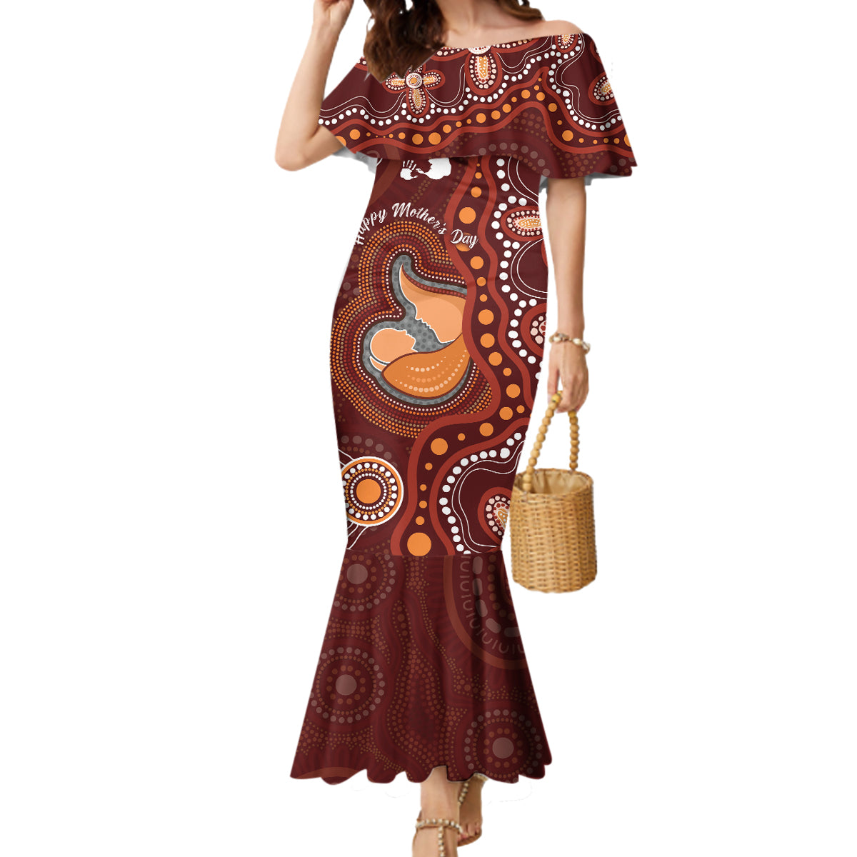 Australia Mother's Day Indigenous Mermaid Dress Aboriginal Art