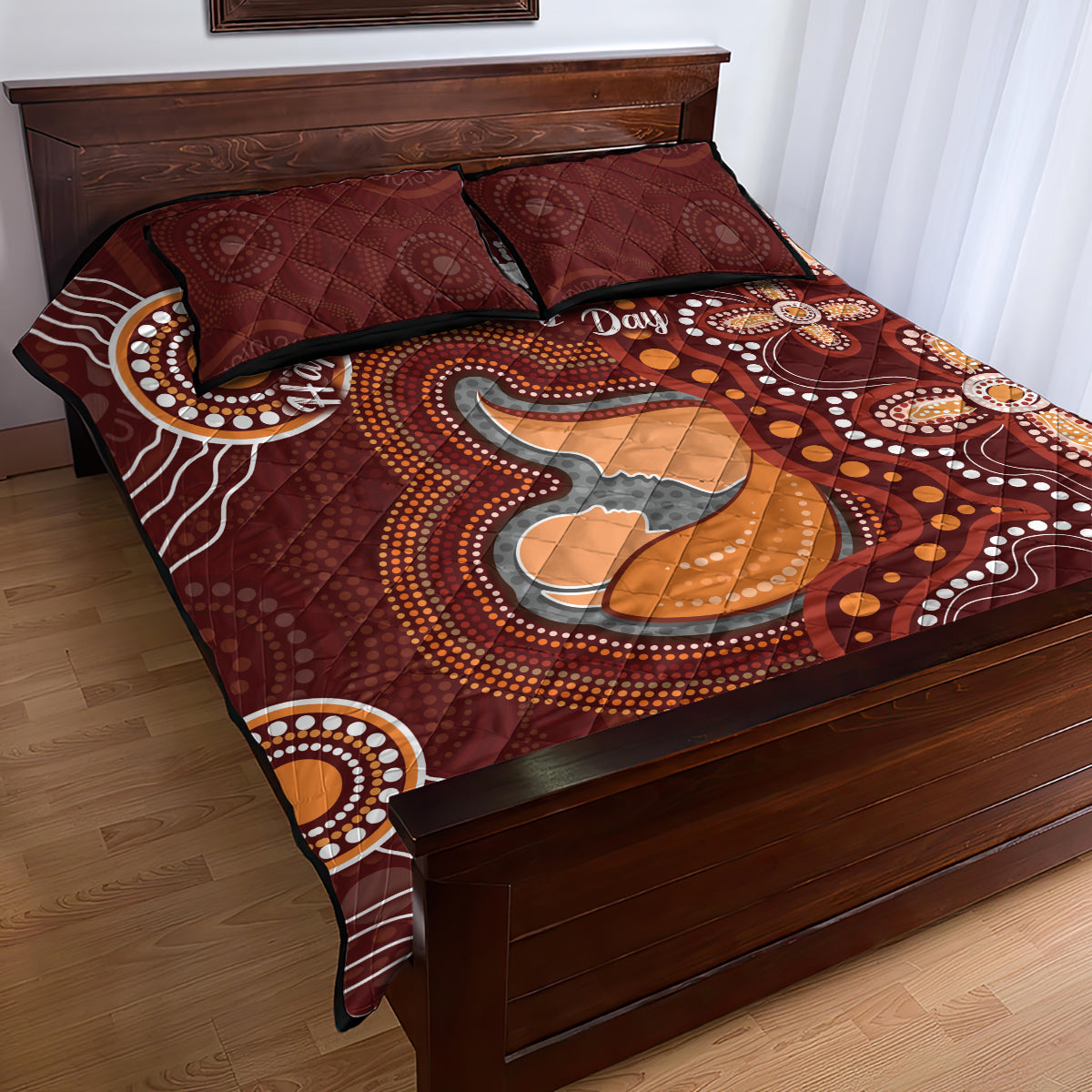 Australia Mother's Day Indigenous Quilt Bed Set Aboriginal Art