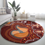 Australia Mother's Day Indigenous Round Carpet Aboriginal Art