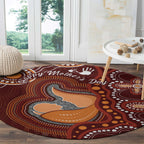 Australia Mother's Day Indigenous Round Carpet Aboriginal Art