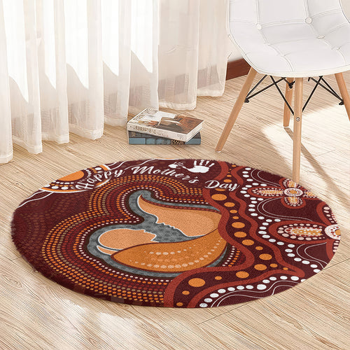 Australia Mother's Day Indigenous Round Carpet Aboriginal Art