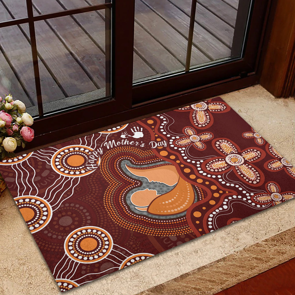 Australia Mother's Day Indigenous Rubber Doormat Aboriginal Art