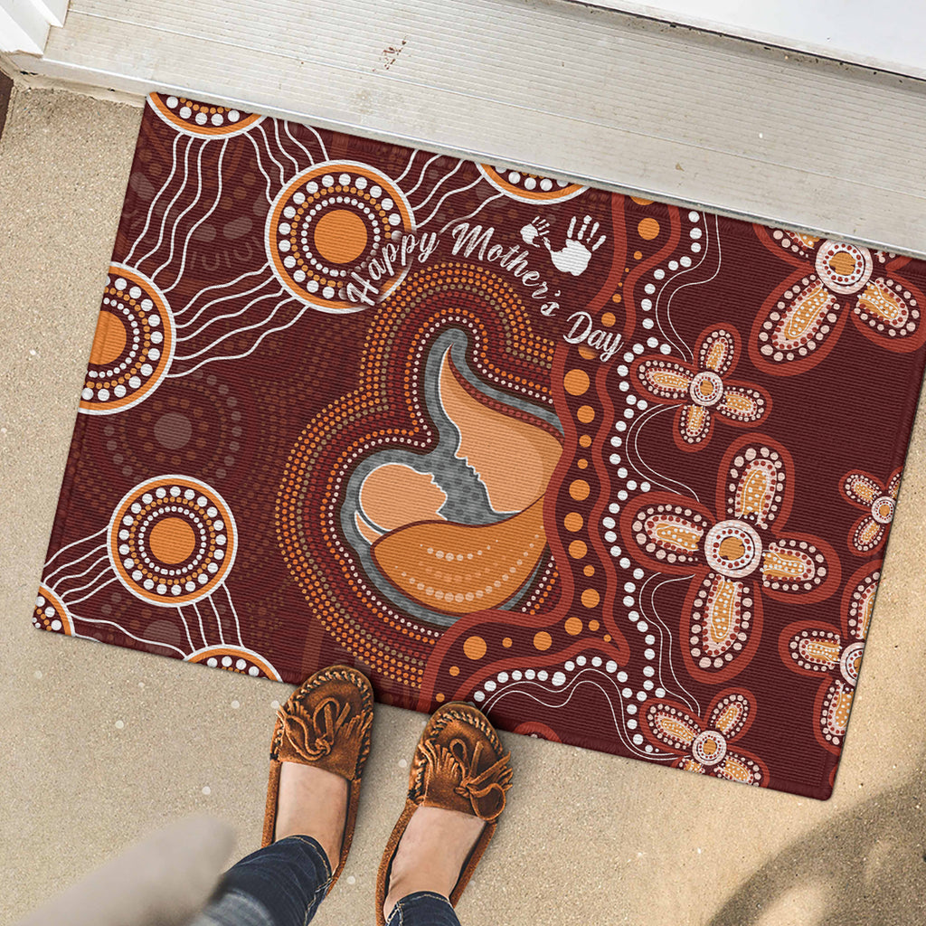 Australia Mother's Day Indigenous Rubber Doormat Aboriginal Art