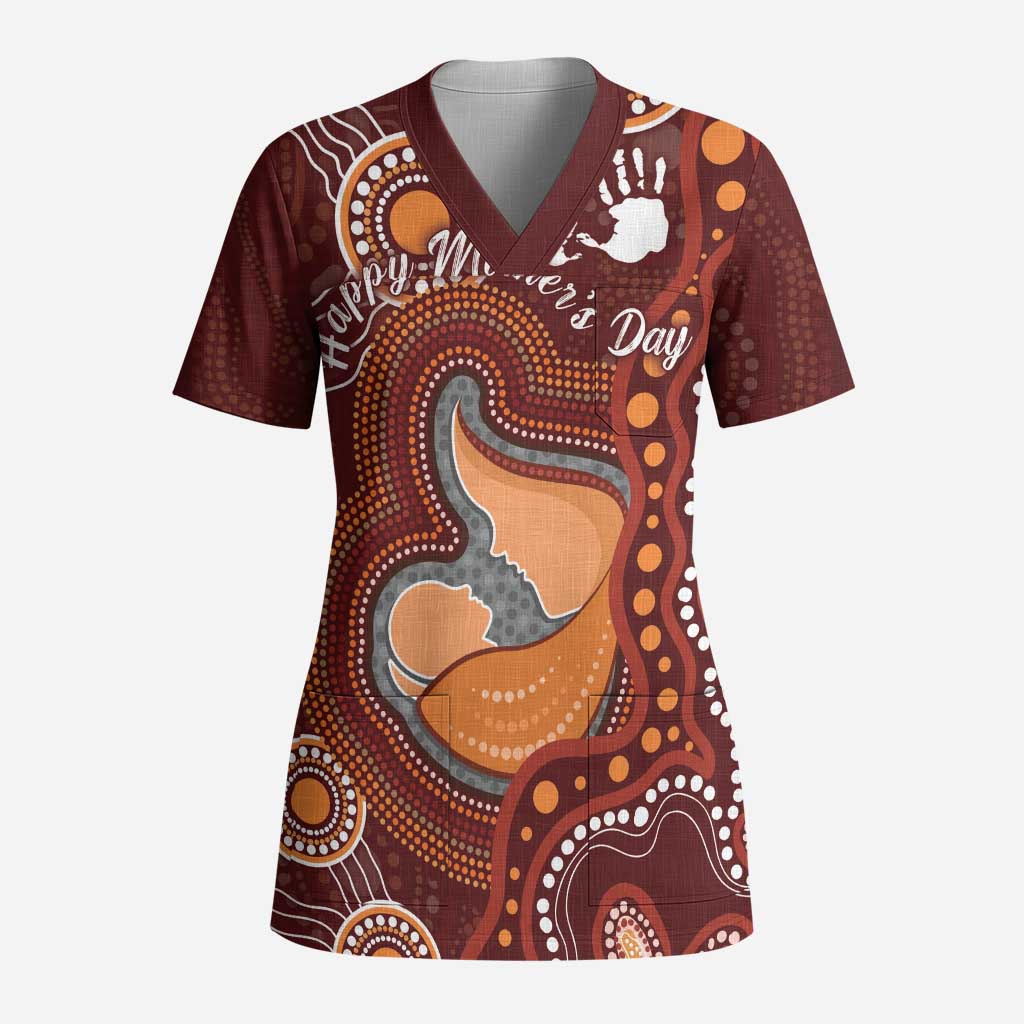Australia Mother's Day Indigenous Scrub Top Aboriginal Art - Aussie Hoodie