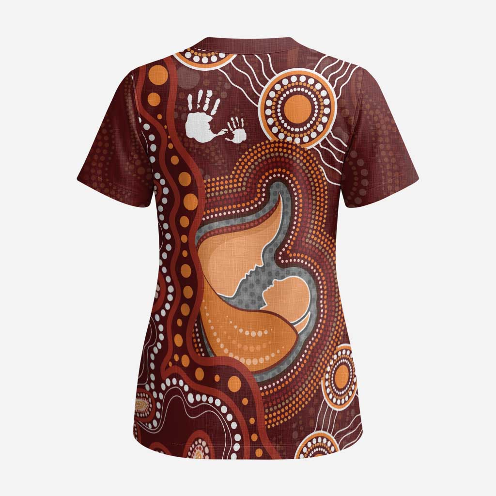 Australia Mother's Day Indigenous Scrub Top Aboriginal Art - Aussie Hoodie