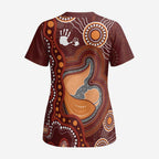 Australia Mother's Day Indigenous Scrub Top Aboriginal Art - Aussie Hoodie