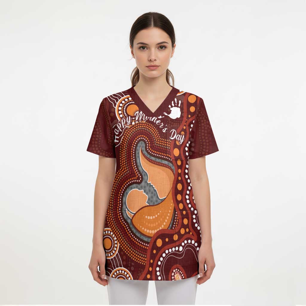 Australia Mother's Day Indigenous Scrub Top Aboriginal Art - Aussie Hoodie