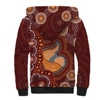 Australia Mother's Day Indigenous Sherpa Hoodie Aboriginal Art