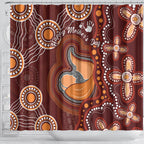Australia Mother's Day Indigenous Shower Curtain Aboriginal Art
