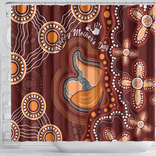 Australia Mother's Day Indigenous Shower Curtain Aboriginal Art