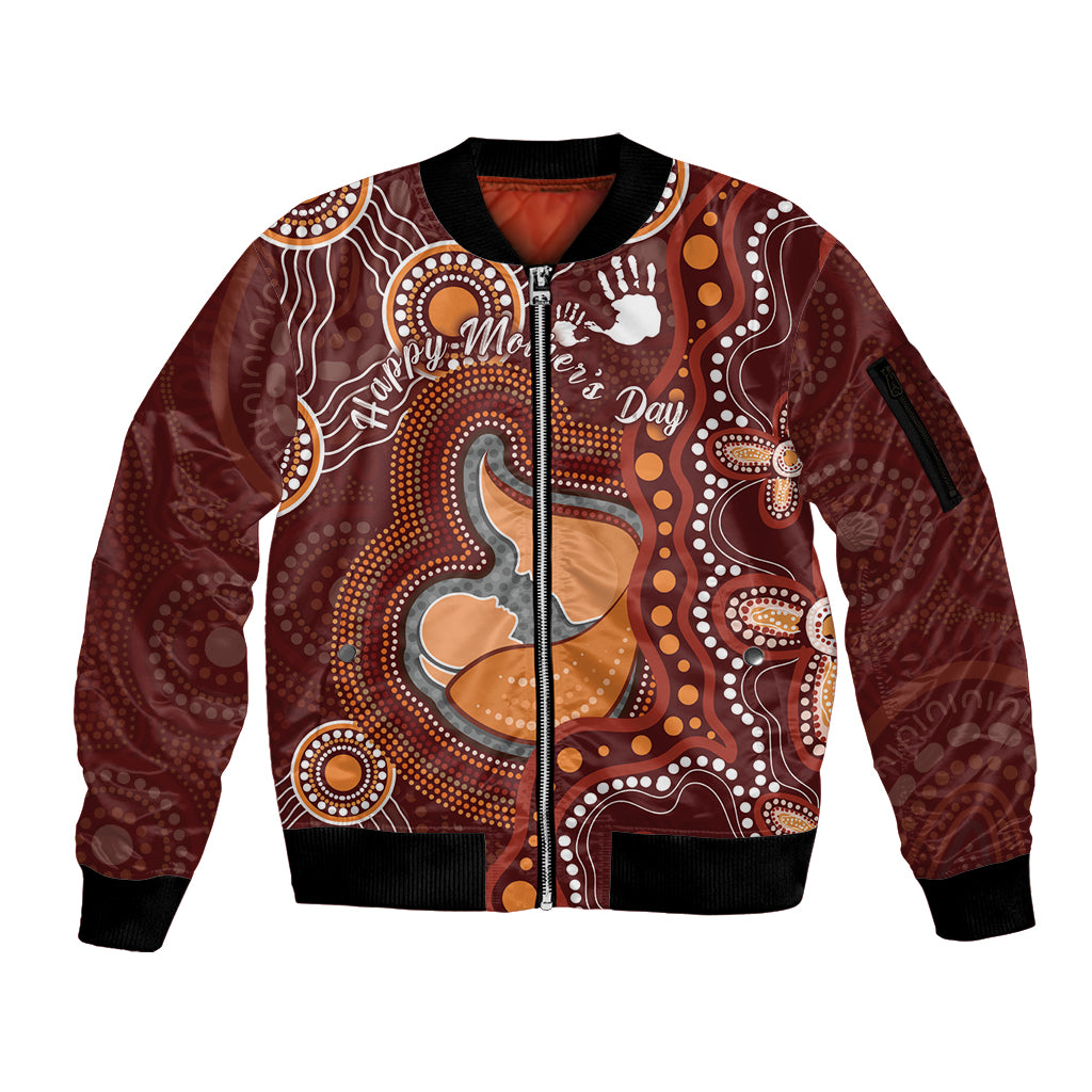 Australia Mother's Day Indigenous Sleeve Zip Bomber Jacket Aboriginal Art