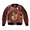 Australia Mother's Day Indigenous Sleeve Zip Bomber Jacket Aboriginal Art