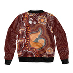 Australia Mother's Day Indigenous Sleeve Zip Bomber Jacket Aboriginal Art