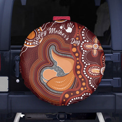 Australia Mother's Day Indigenous Spare Tire Cover Aboriginal Art