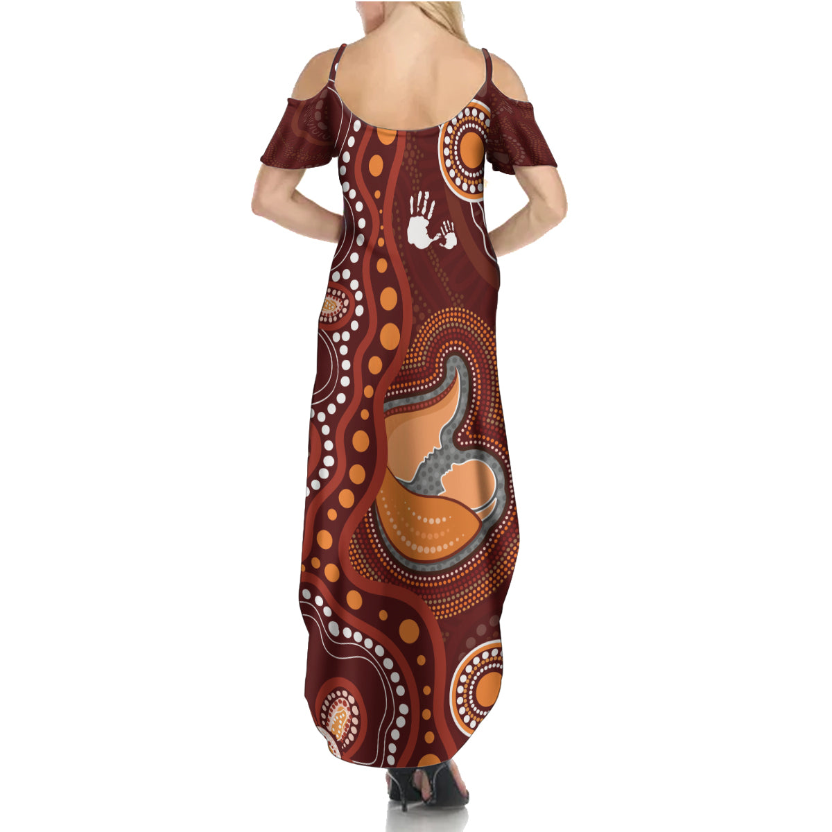 Australia Mother's Day Indigenous Summer Maxi Dress Aboriginal Art