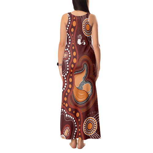 Australia Mother's Day Indigenous Tank Maxi Dress Aboriginal Art