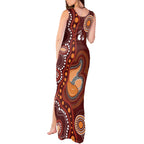 Australia Mother's Day Indigenous Tank Maxi Dress Aboriginal Art