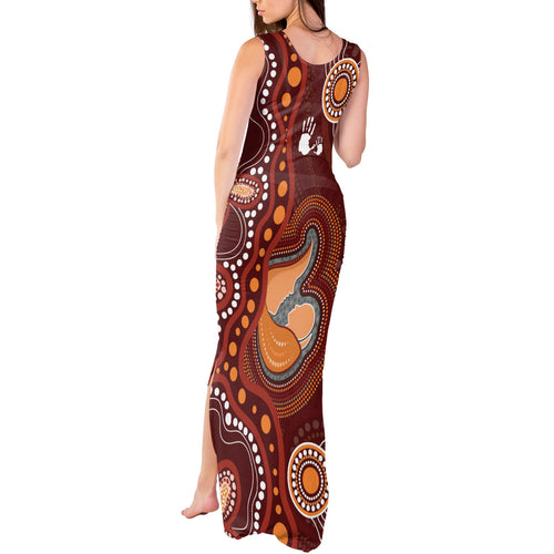 Australia Mother's Day Indigenous Tank Maxi Dress Aboriginal Art
