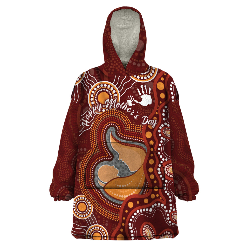 Australia Mother's Day Indigenous Wearable Blanket Hoodie Aboriginal Art