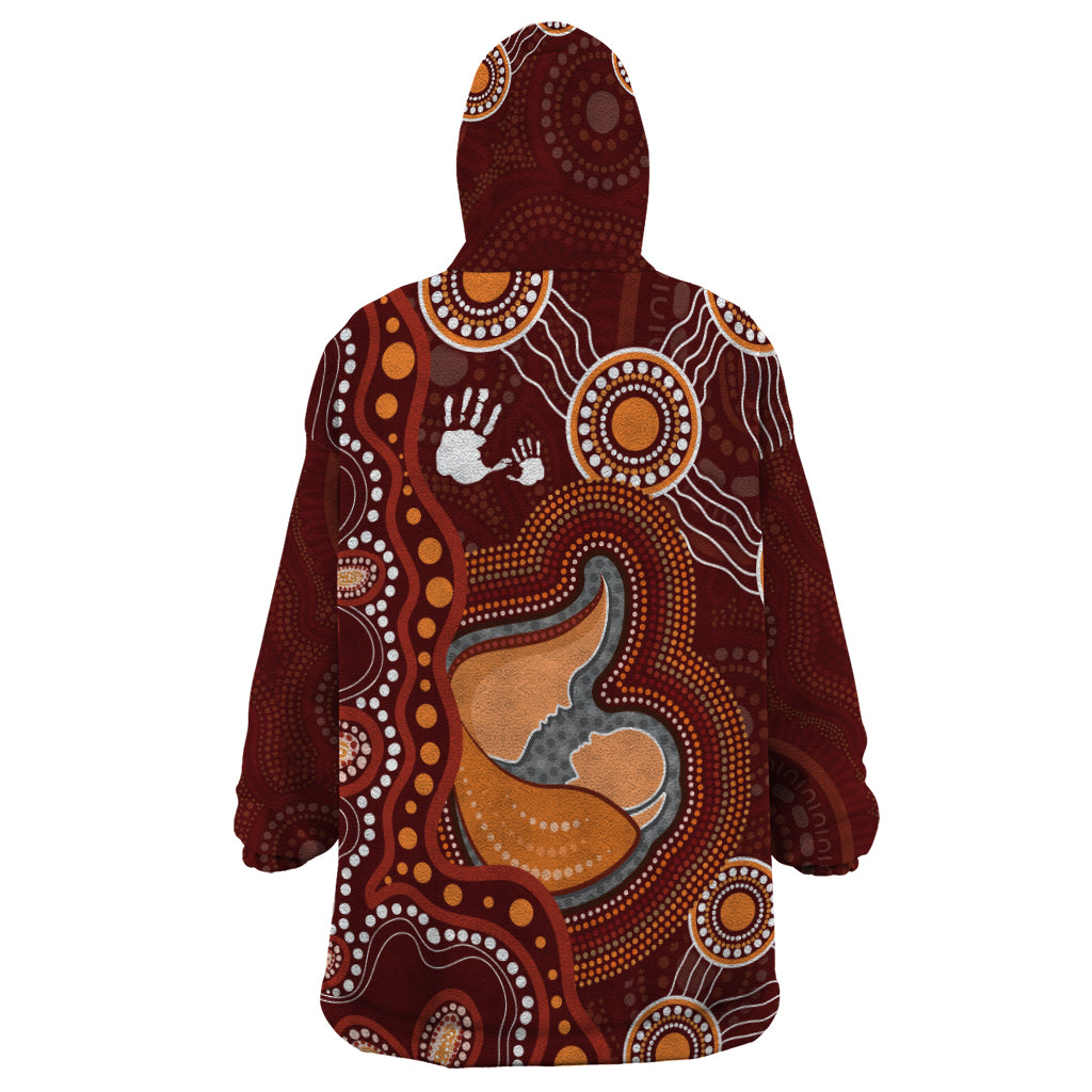 Australia Mother's Day Indigenous Wearable Blanket Hoodie Aboriginal Art