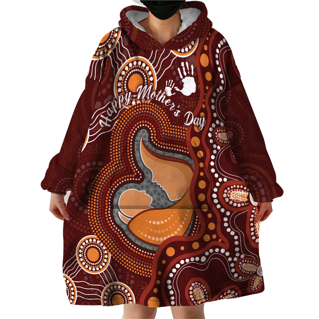 Australia Mother's Day Indigenous Wearable Blanket Hoodie Aboriginal Art