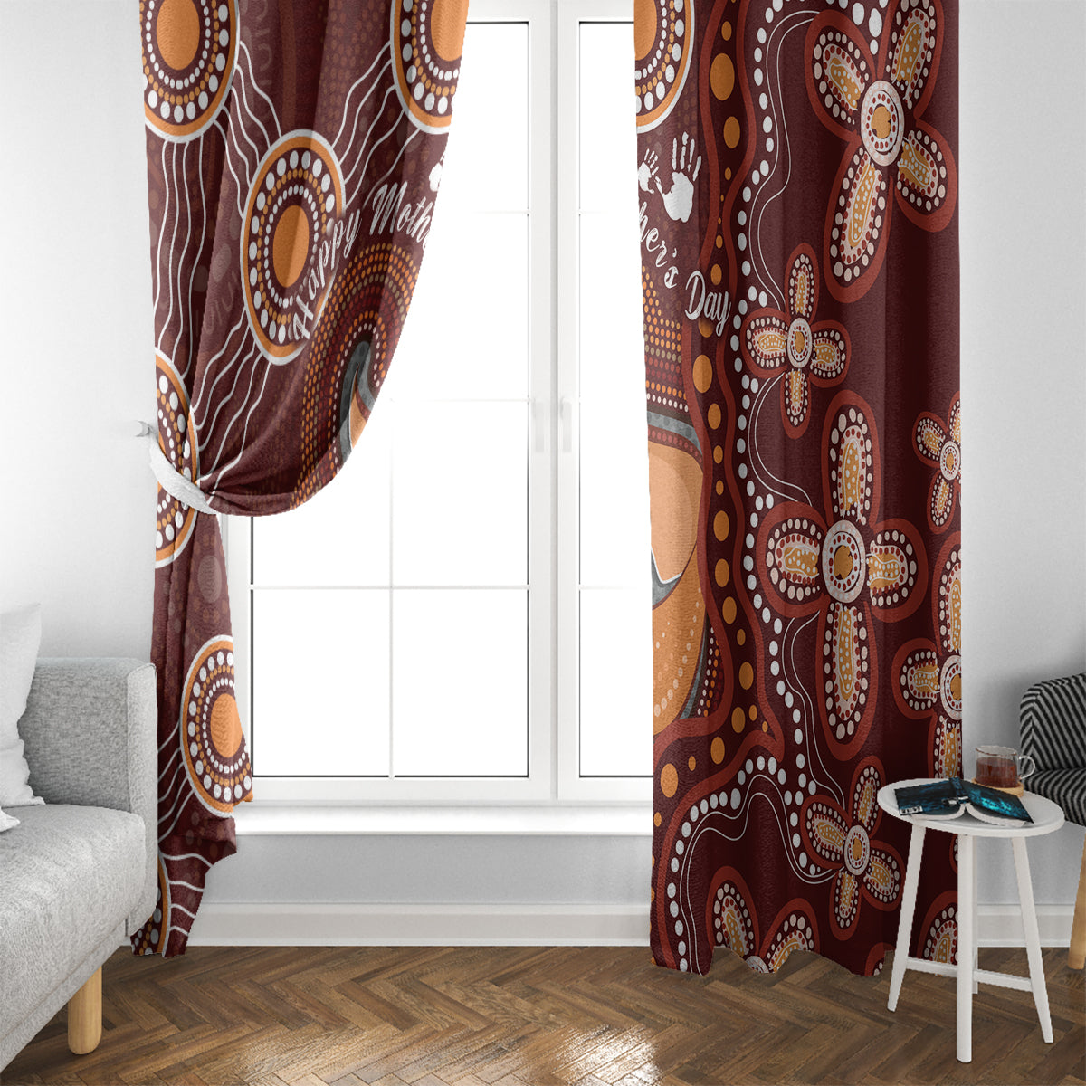 Australia Mother's Day Indigenous Window Curtain Aboriginal Art