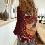 Australia Mother's Day Indigenous Women Casual Shirt Aboriginal Art