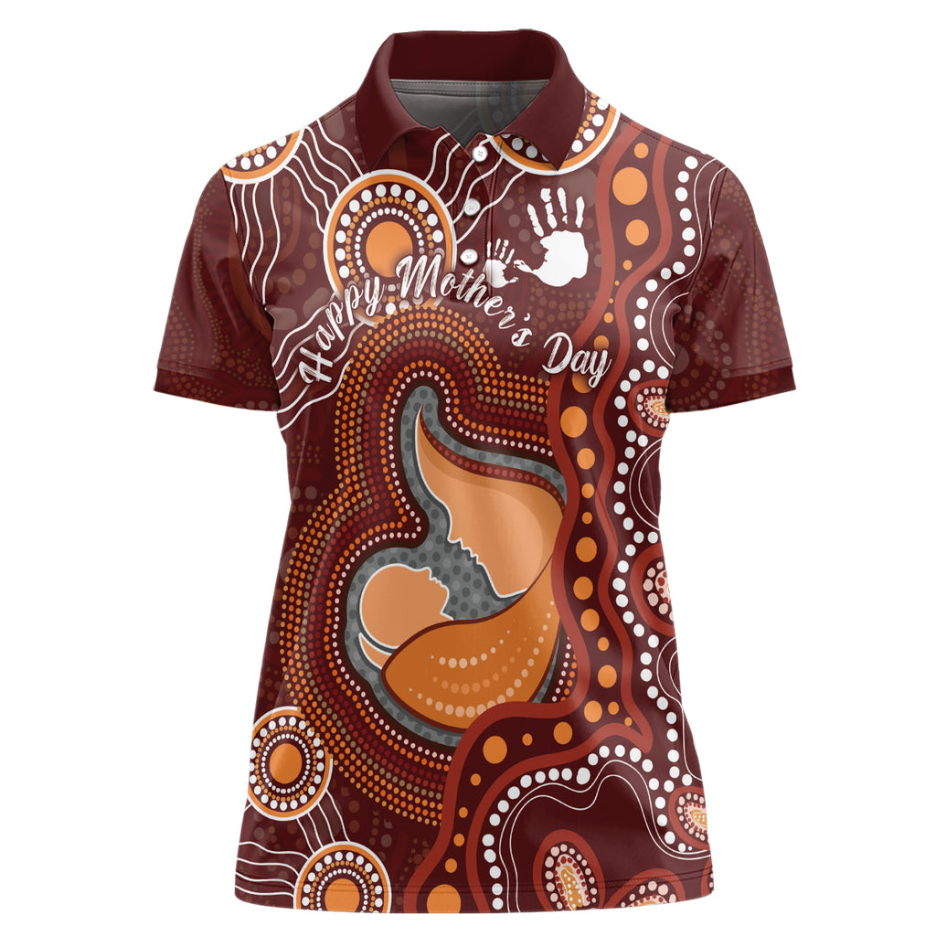 Australia Mother's Day Indigenous Women Polo Shirt Aboriginal Art