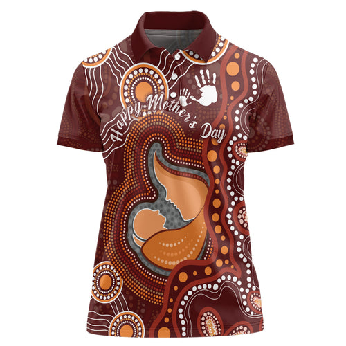 Australia Mother's Day Indigenous Women Polo Shirt Aboriginal Art