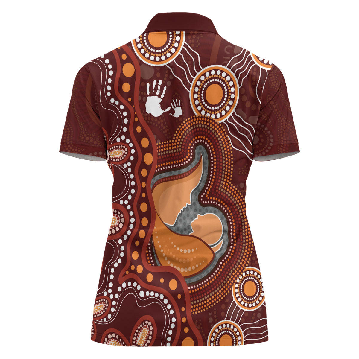 Australia Mother's Day Indigenous Women Polo Shirt Aboriginal Art