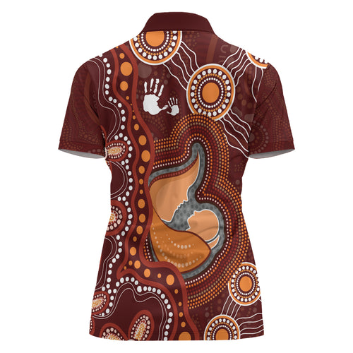 Australia Mother's Day Indigenous Women Polo Shirt Aboriginal Art