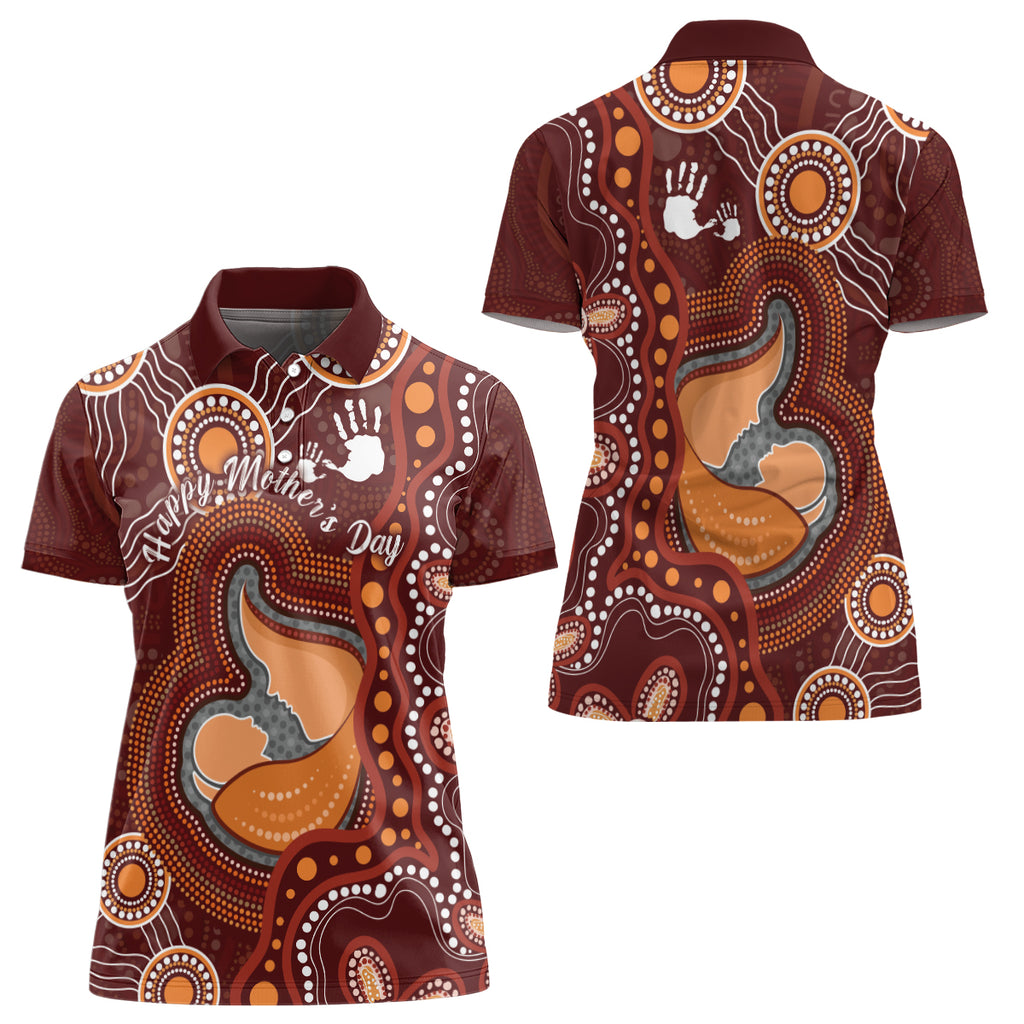 Australia Mother's Day Indigenous Women Polo Shirt Aboriginal Art