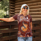 Australia Mother's Day Indigenous Women Polo Shirt Aboriginal Art