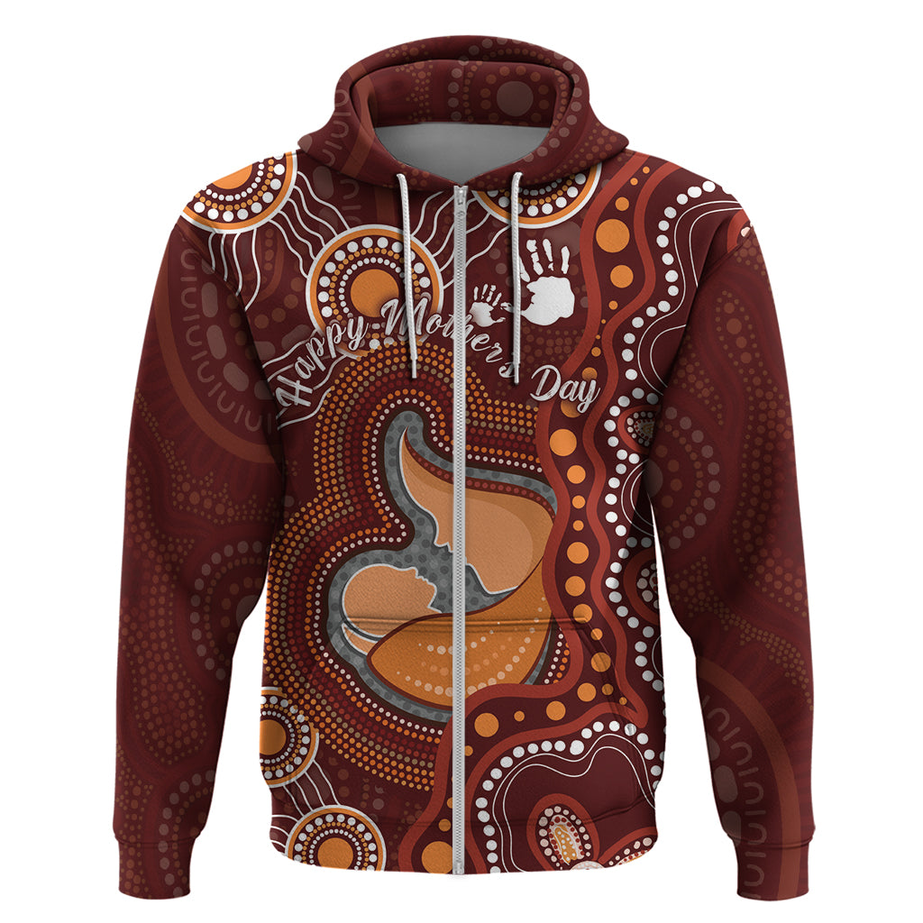 Australia Mother's Day Indigenous Zip Hoodie Aboriginal Art