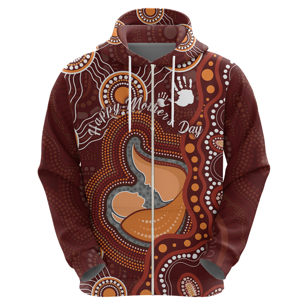 Australia Mother's Day Indigenous Zip Hoodie Aboriginal Art