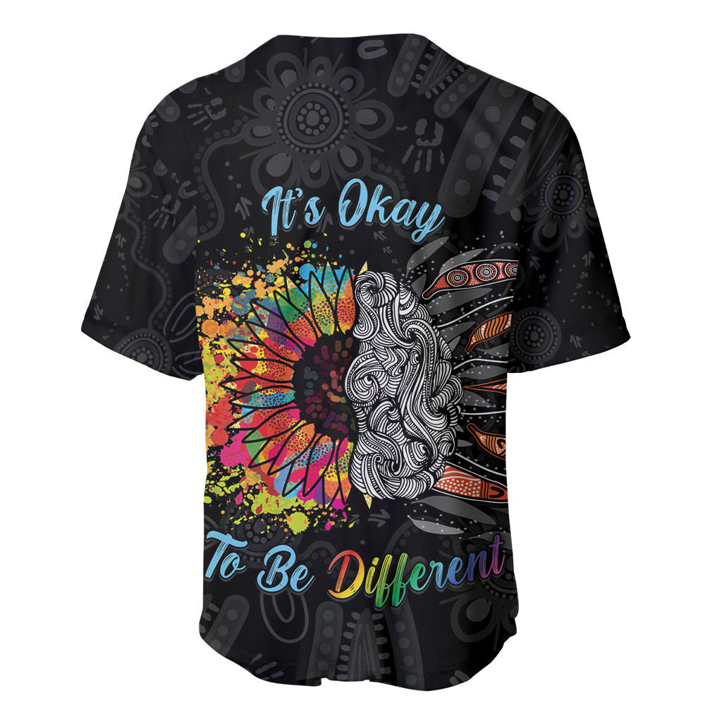 Australia Aboriginal Baseball Jersey Autism It's Okay To Be Different