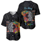 Australia Aboriginal Baseball Jersey Autism It's Okay To Be Different