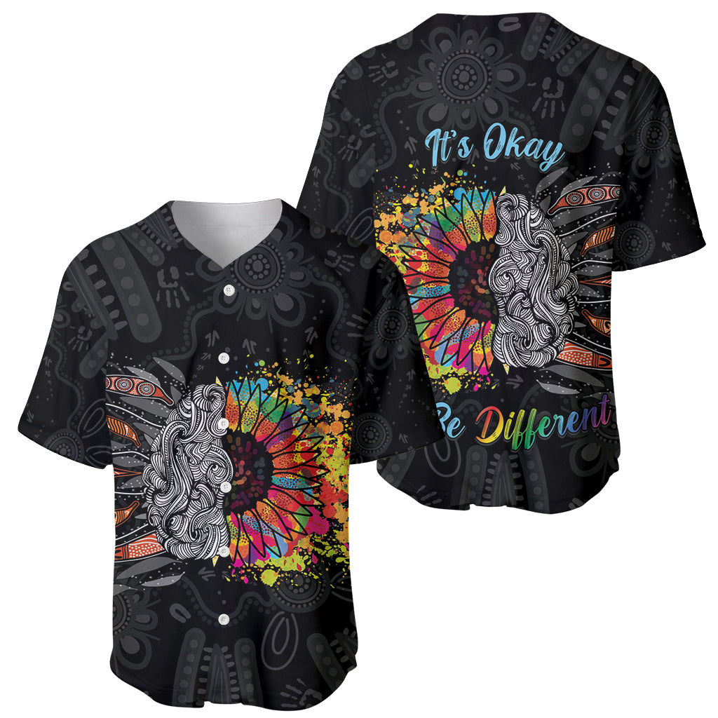 Australia Aboriginal Baseball Jersey Autism It's Okay To Be Different