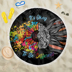 Australia Aboriginal Beach Blanket Autism It's Okay To Be Different