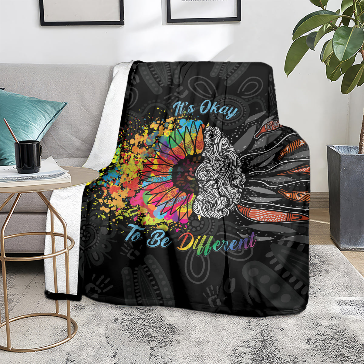 Australia Aboriginal Blanket Autism It's Okay To Be Different