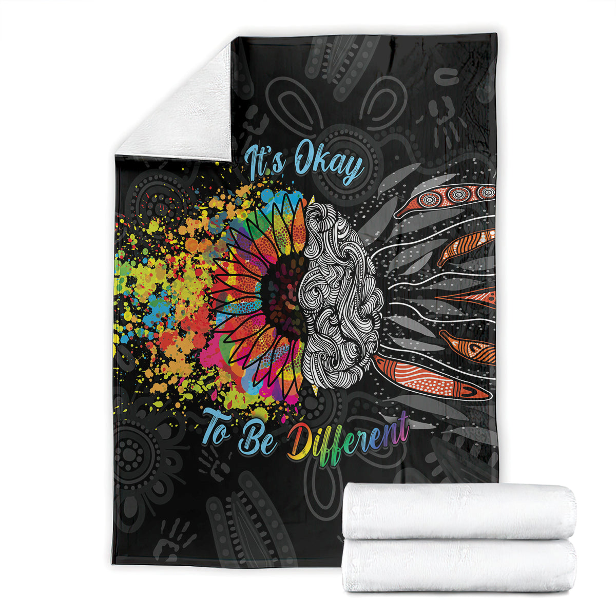 Australia Aboriginal Blanket Autism It's Okay To Be Different